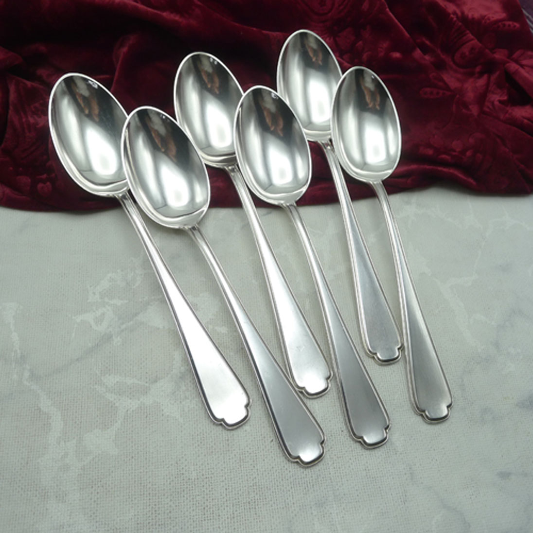 Bruckmann Deutschmeister 6 Tafellöffel 21,7cm 90 versilbert