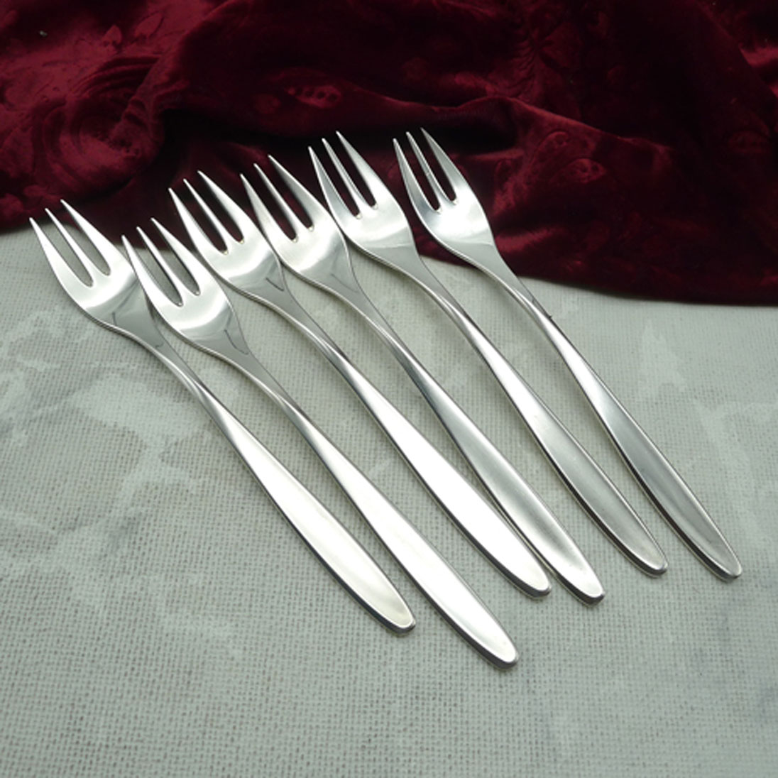 WMF Hamburg 6 Kuchengabeln 90 versilbert