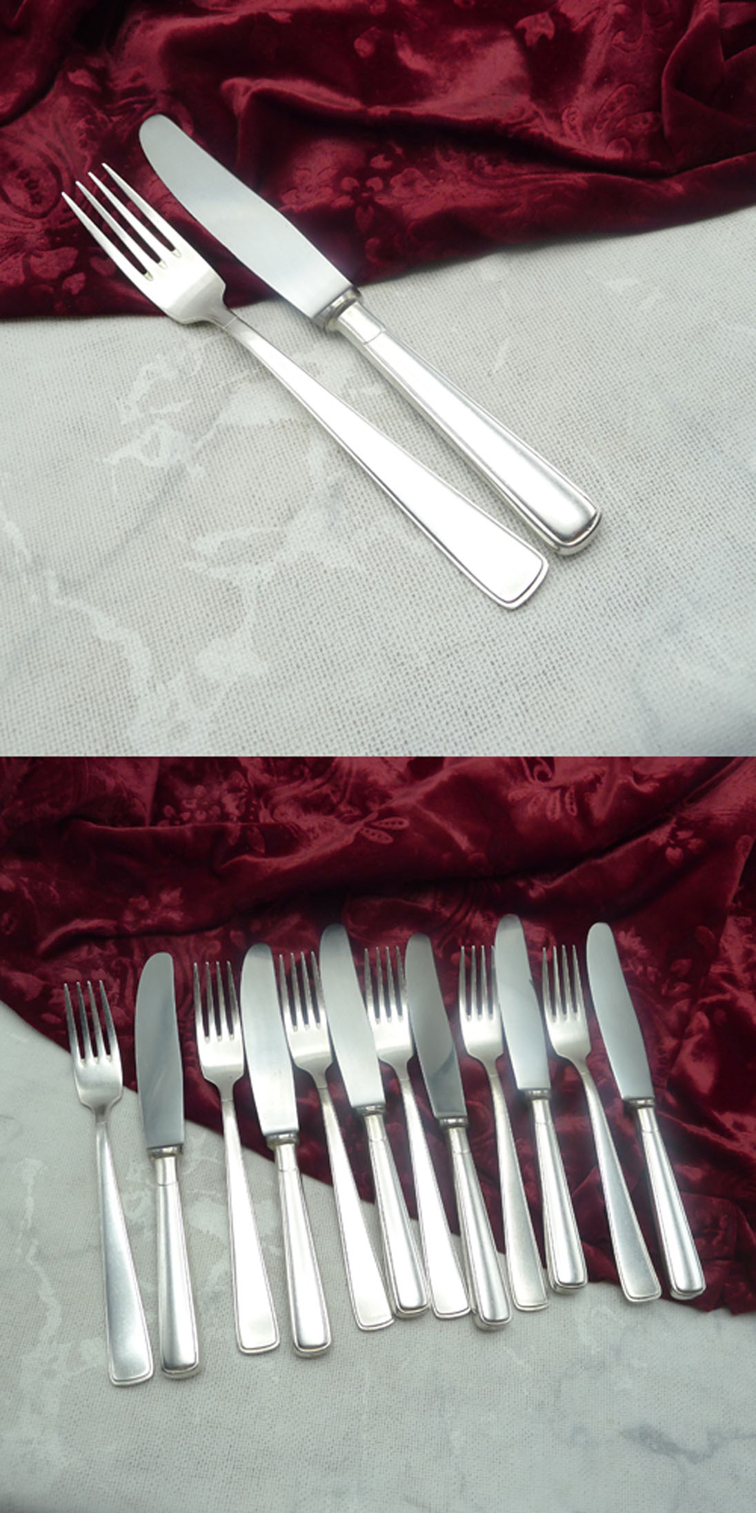 OKA 133 Art Deco Dessertbesteck 6 Personen 90 versilbert