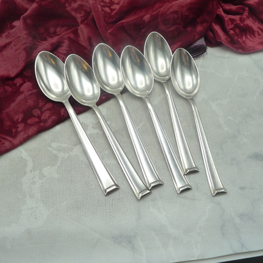 Bruckmann 665 Schwaben 6 Dessertlöffel 18,2cm 90 versilbert