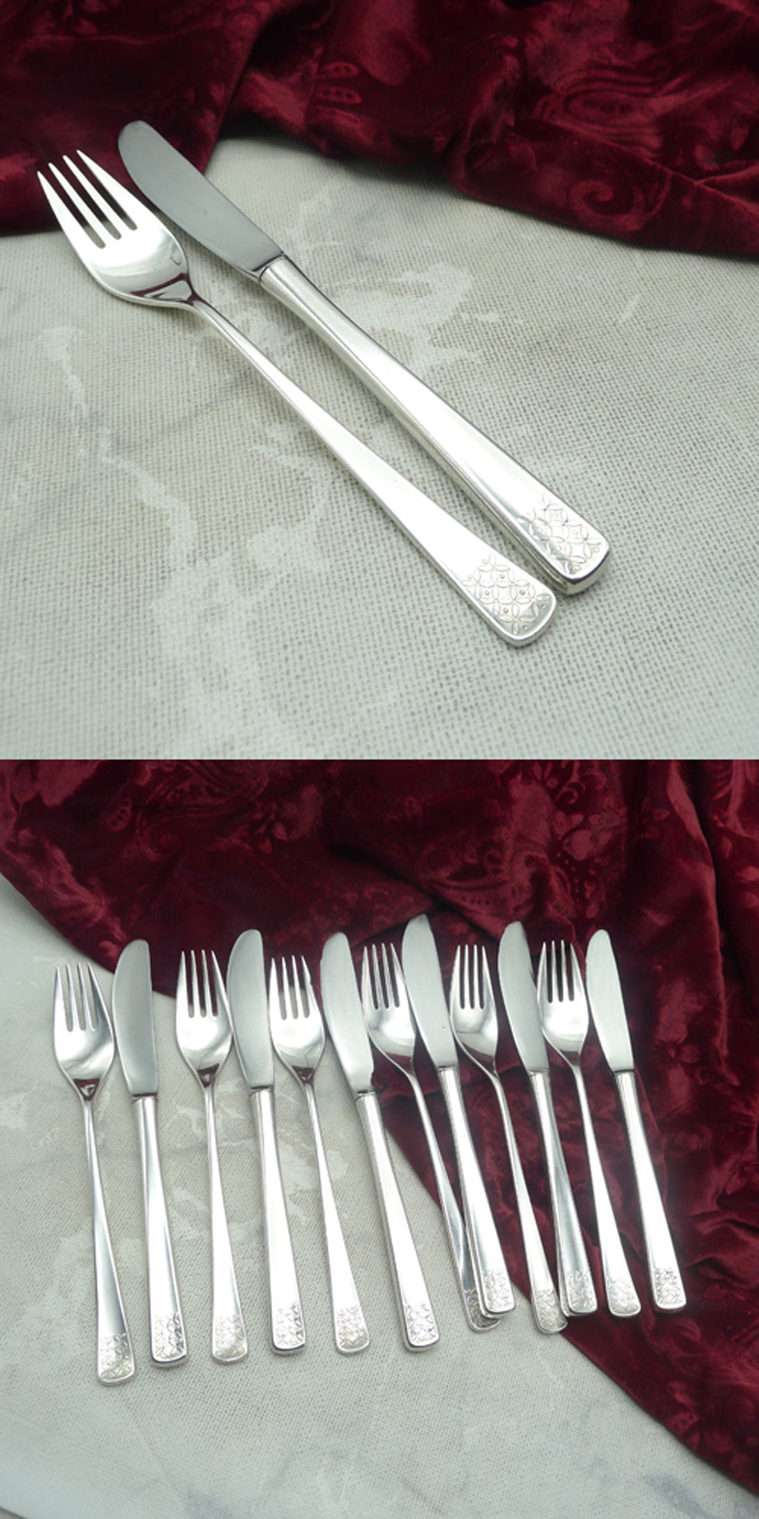 Bruckmann 771 Petite Fleur Dessertbesteck 6 Personen 90 versilbert