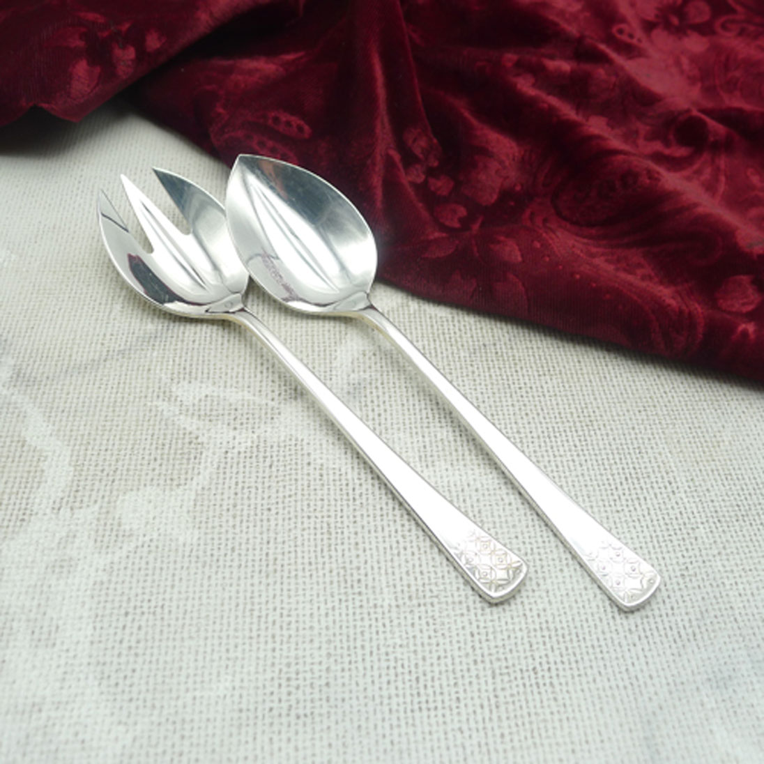 Bruckmann 771 Petite Fleur Mini Salatbesteck 90 versilbert