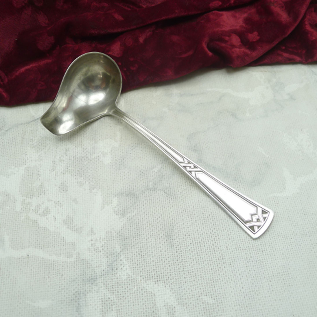 Erbe Ideal Jugendstil Saucenkelle versilbert