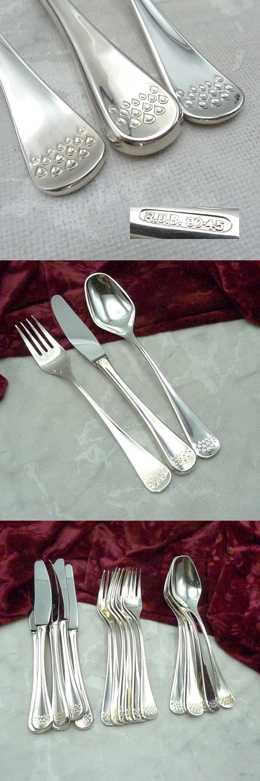 Robbe & Berking Karat Tafelbesteck 6 Personen 90 versilbert