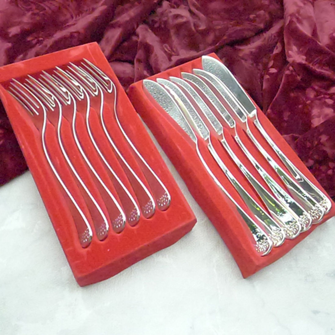 Robbe & Berking Karat Fischbesteck 6 Personen 90 versilbert