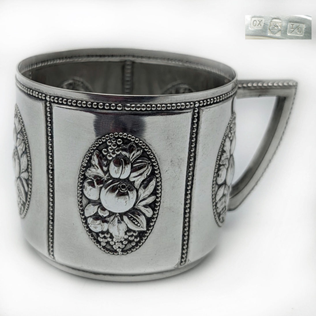 WMF Jugendstil Teeglashalter versilbert