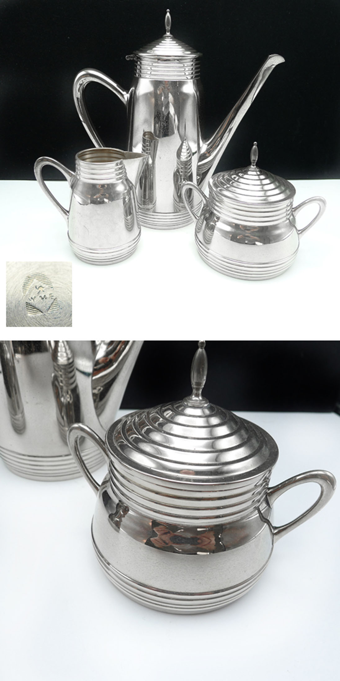 WMF Art Deco Kaffeeservice 3 teilig