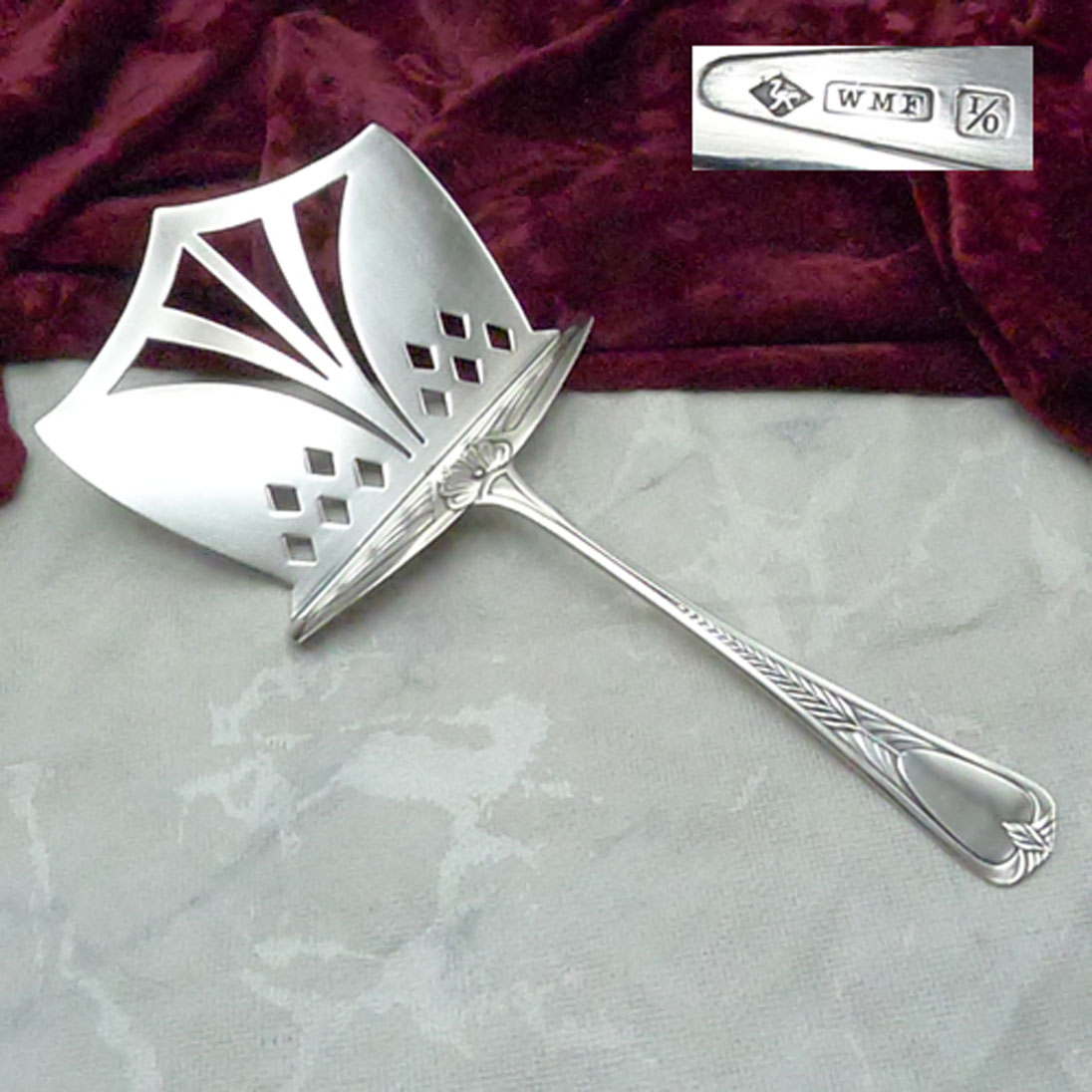 WMF 42 Ähren Jugendstil Spargelheber versilbert