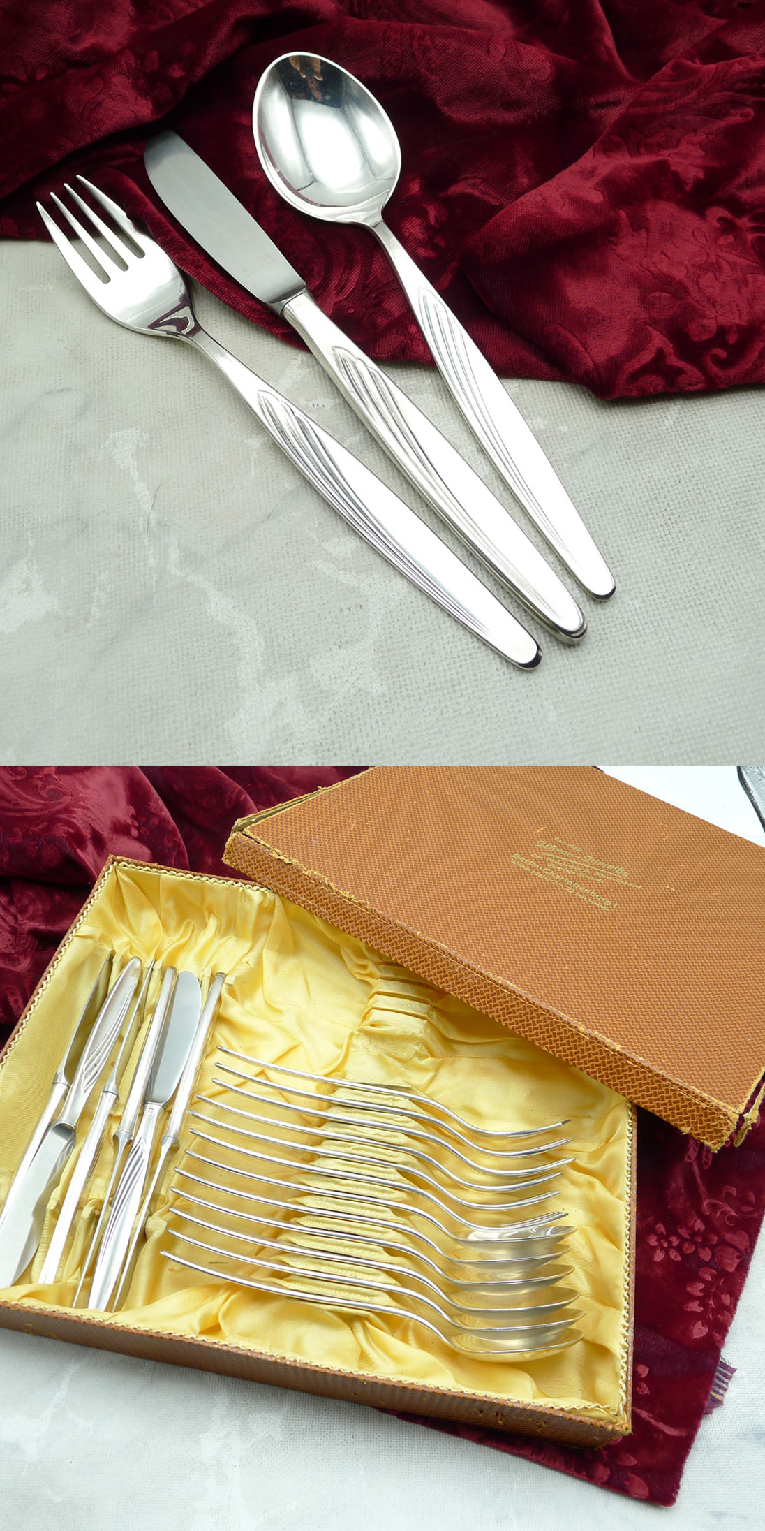 Bruckmann 765 Candida Tafelbesteck 6 Personen 90 versilbert