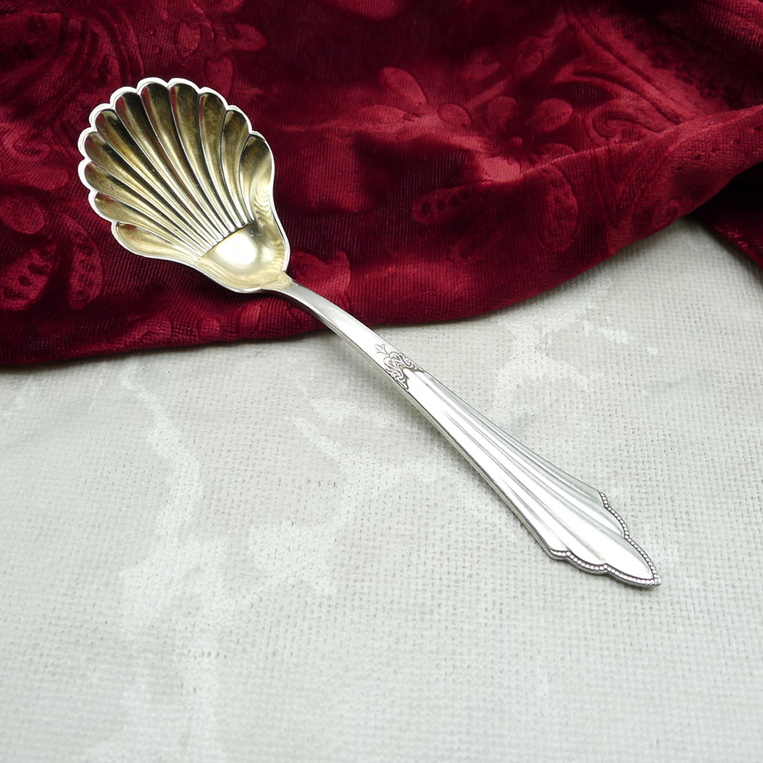 WMF 900 Fächer Zuckerlöffel Muschel 90 versilbert
