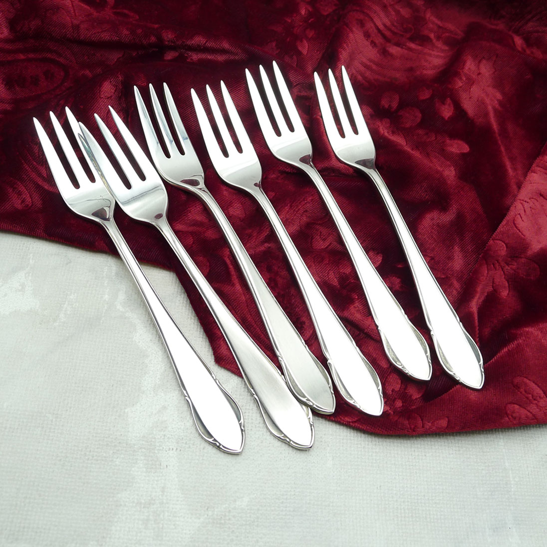 WMF 2900 6 Kuchengabeln 90 versilbert