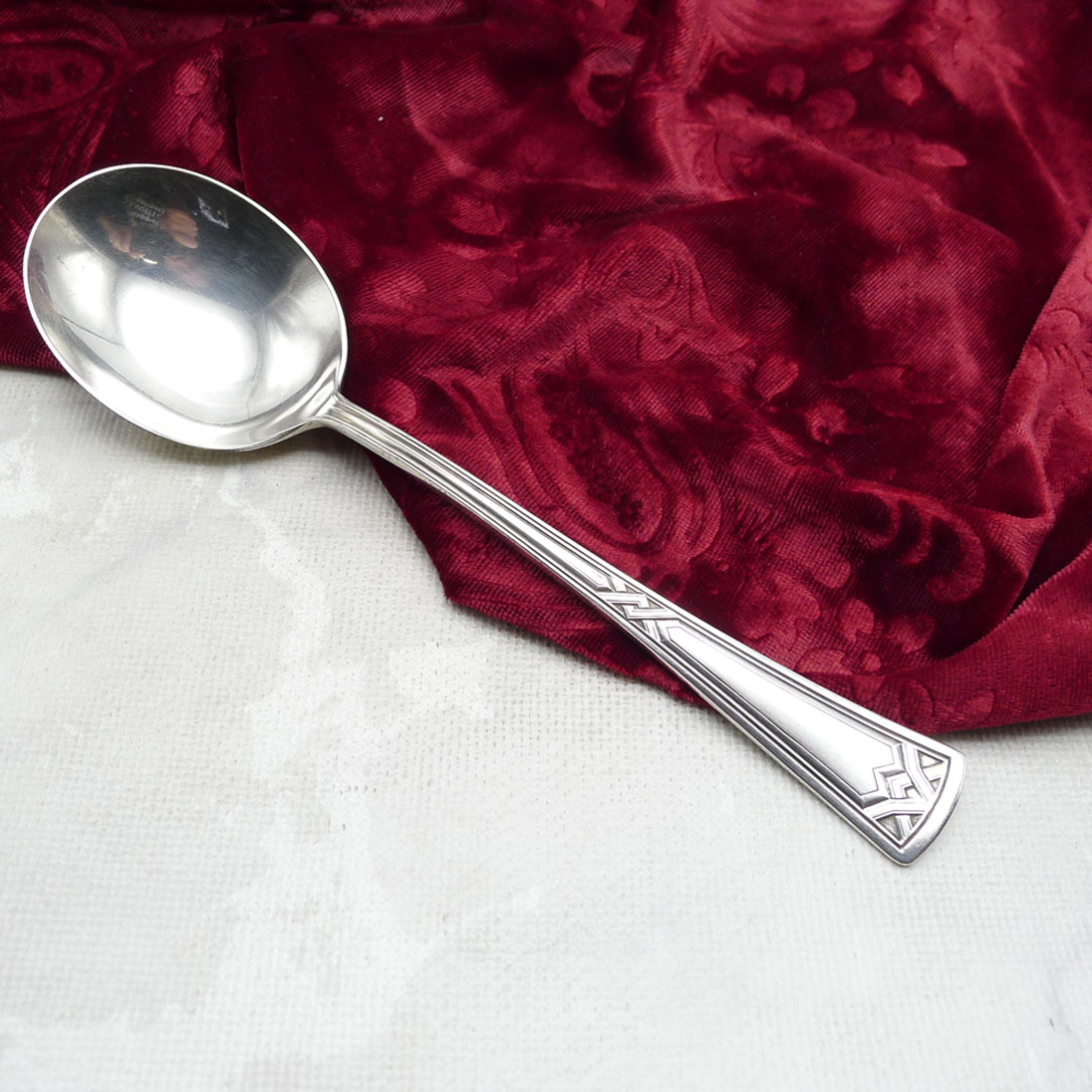 Erbe Ideal Jugendstil Sahnelöffel versilbert