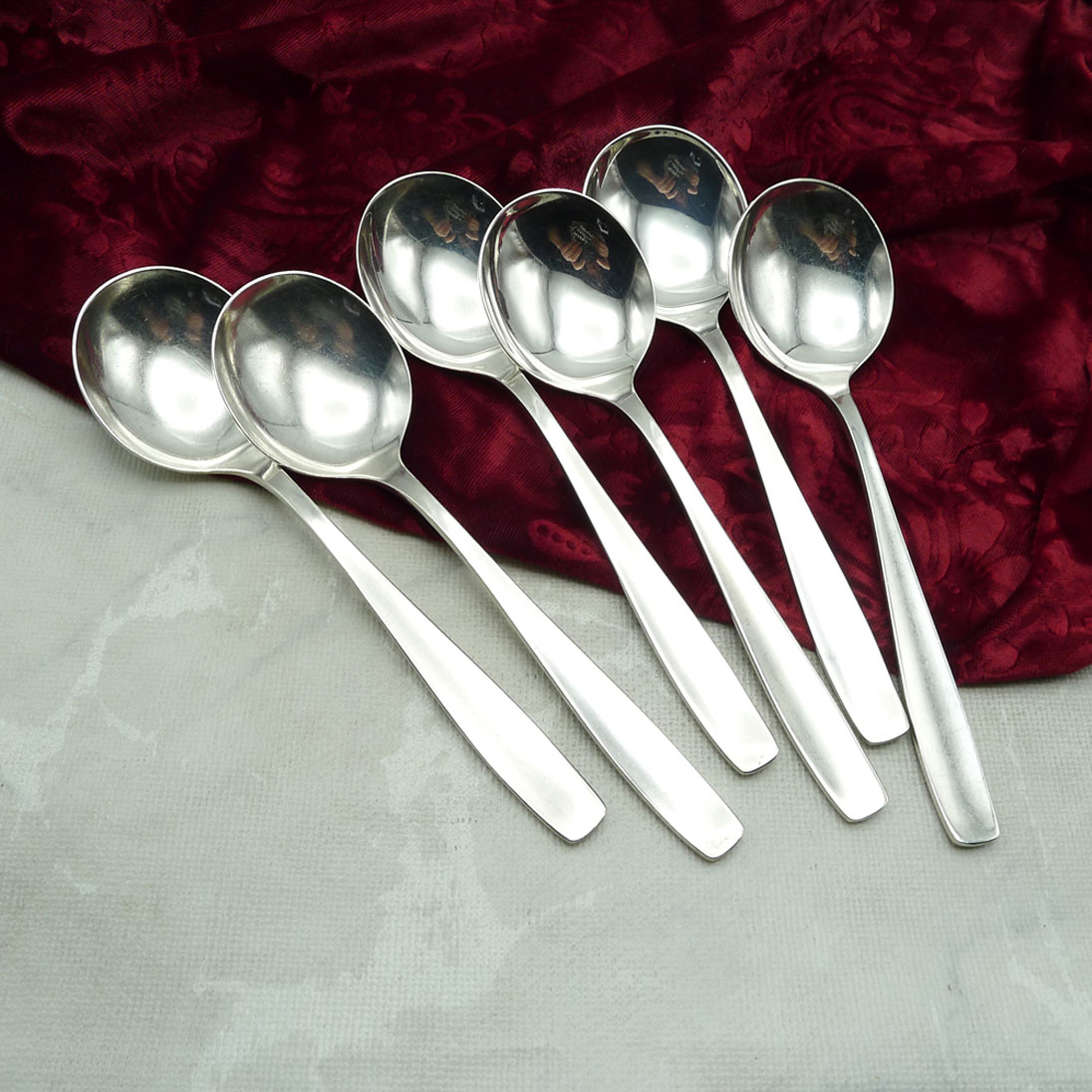 WMF Berlin 6 Tassenlöffel 90 versilbert