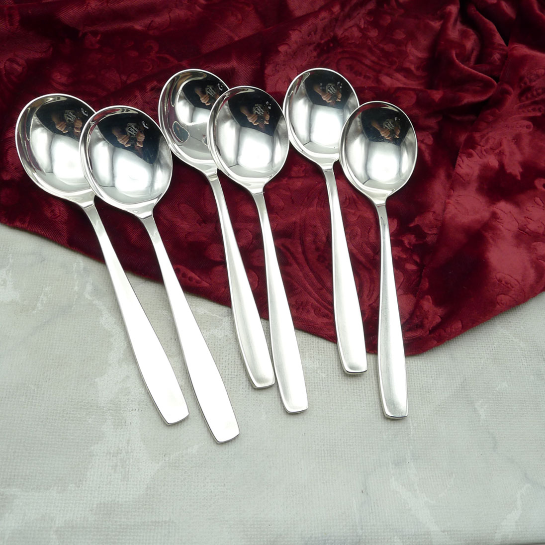 WMF Berlin 6 Tassenlöffel 90 versilbert