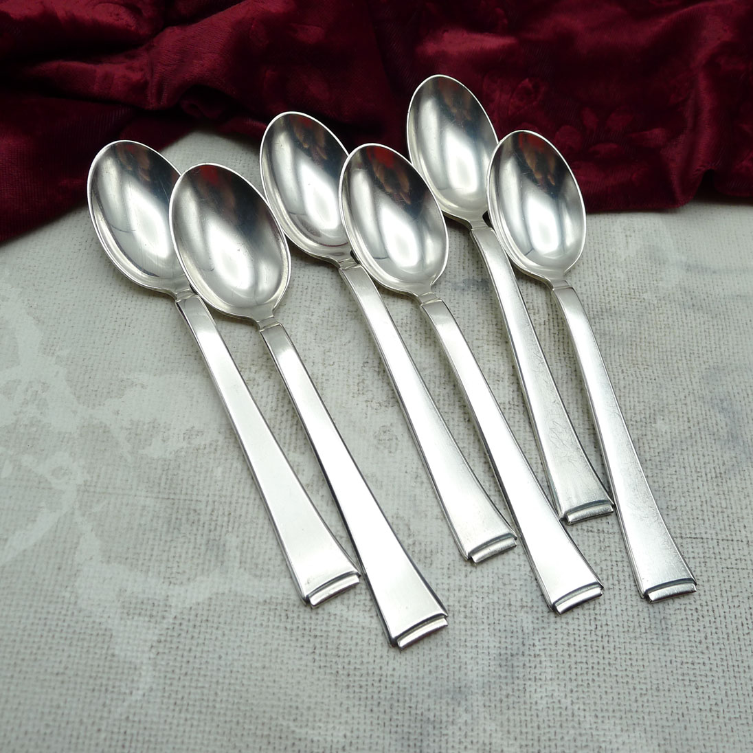 WMF 2500 Art Deco 6 Kaffeelöffel 90 versilbert
