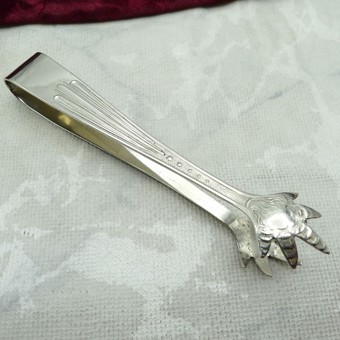 WMF Zuckerzange Jugendstil versilbert