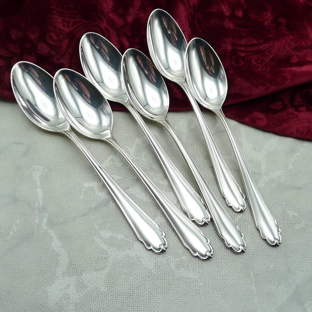 Bruckmann 690 Lieselotte 6 Dessertlöffel 18,1cm 90 versilbert