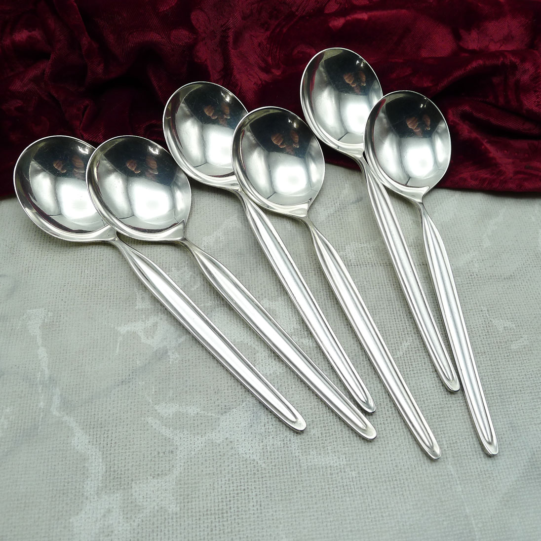 WMF Zürich 6 Tassenlöffel 90 versilbert