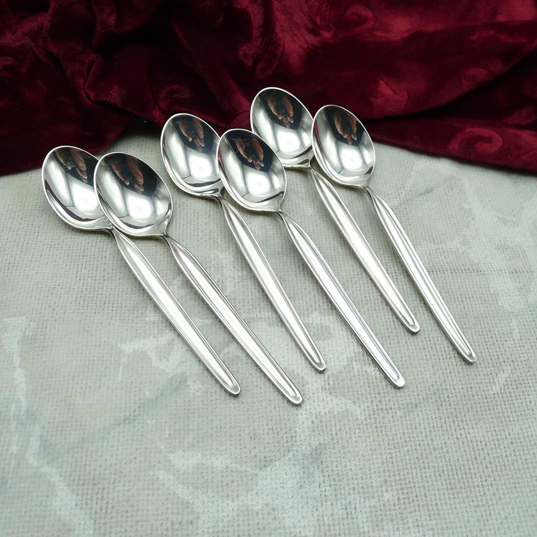 WMF Zürich 6 Mokkalöffel 10,9cm 90 versilbert