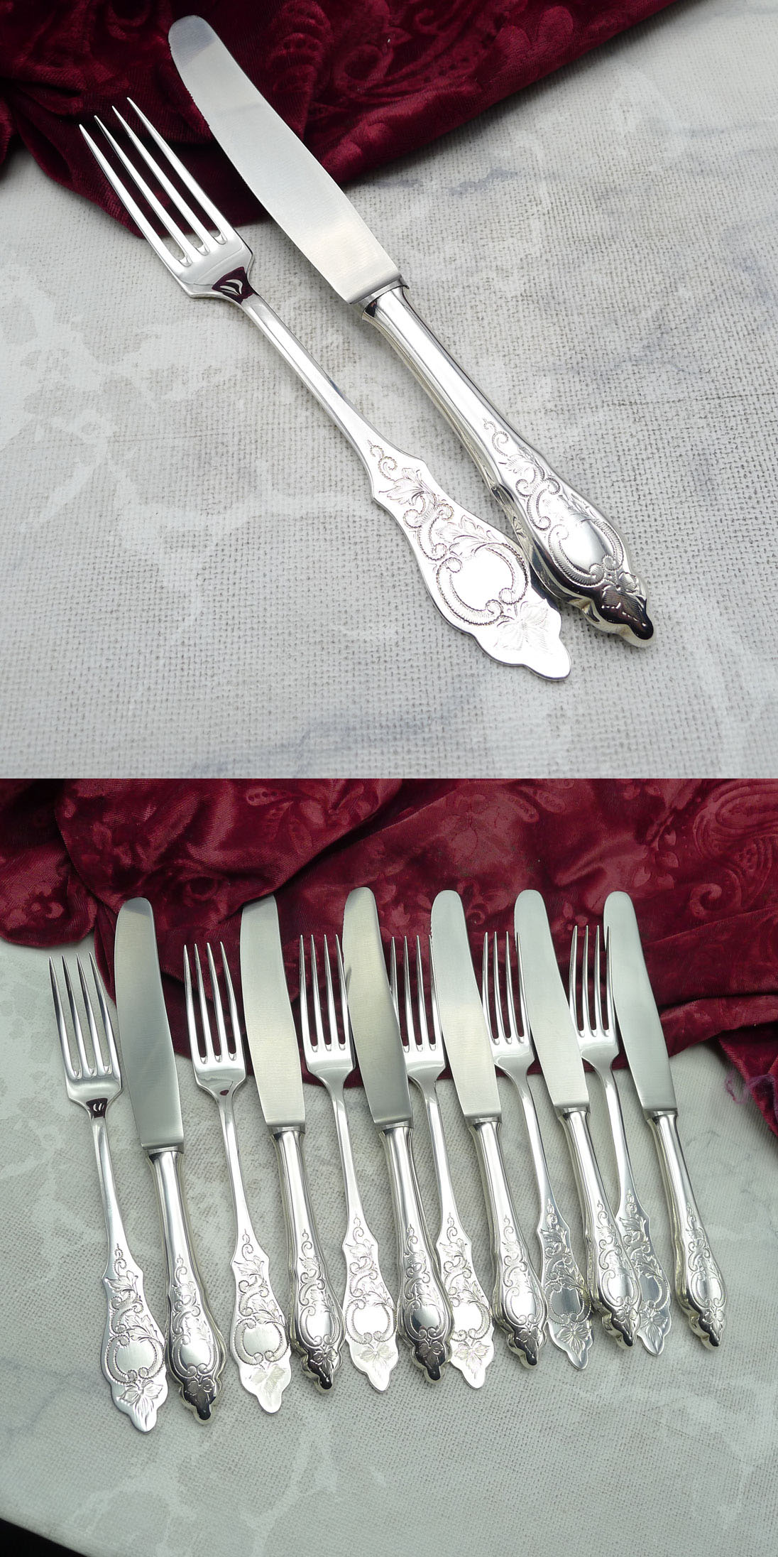 Robbe & Berking Ostfriesen Dessertbesteck 6 Personen 90 versilbert