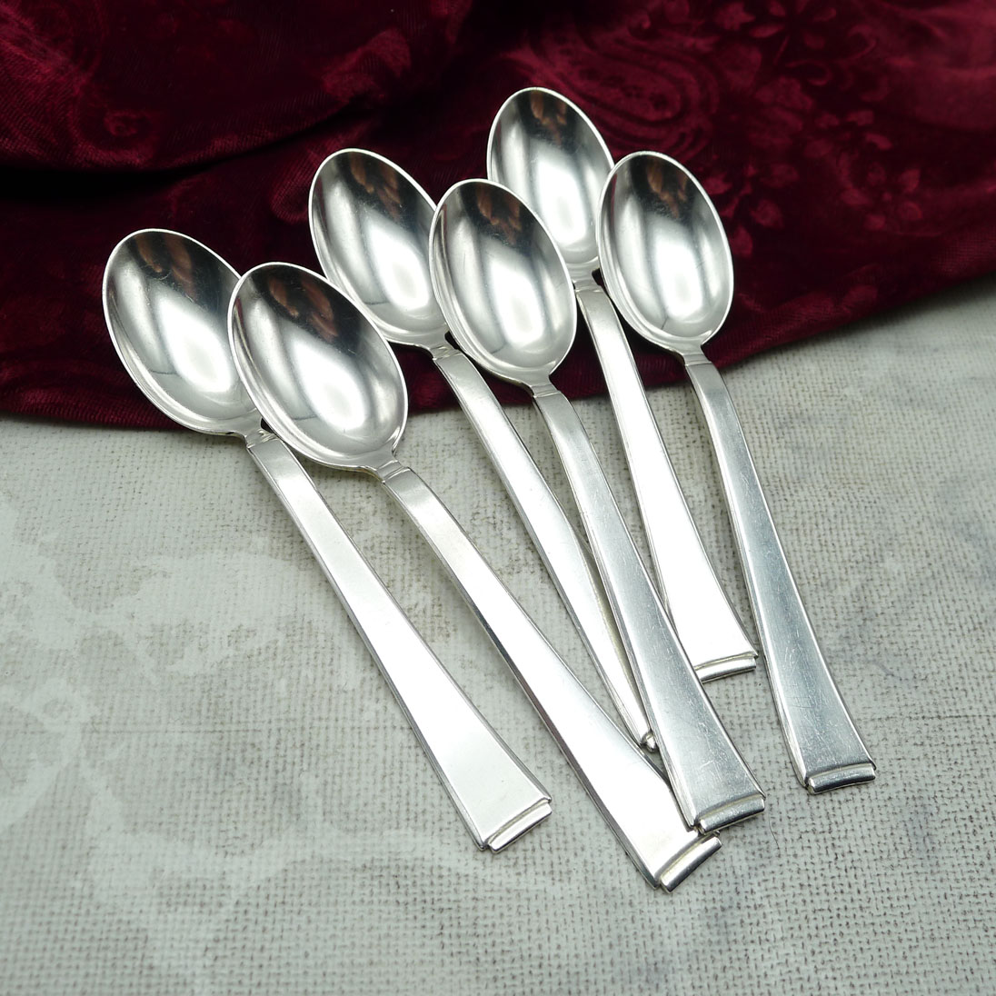 WMF 2500 Art Deco 6 Kaffeelöffel 90 versilbert