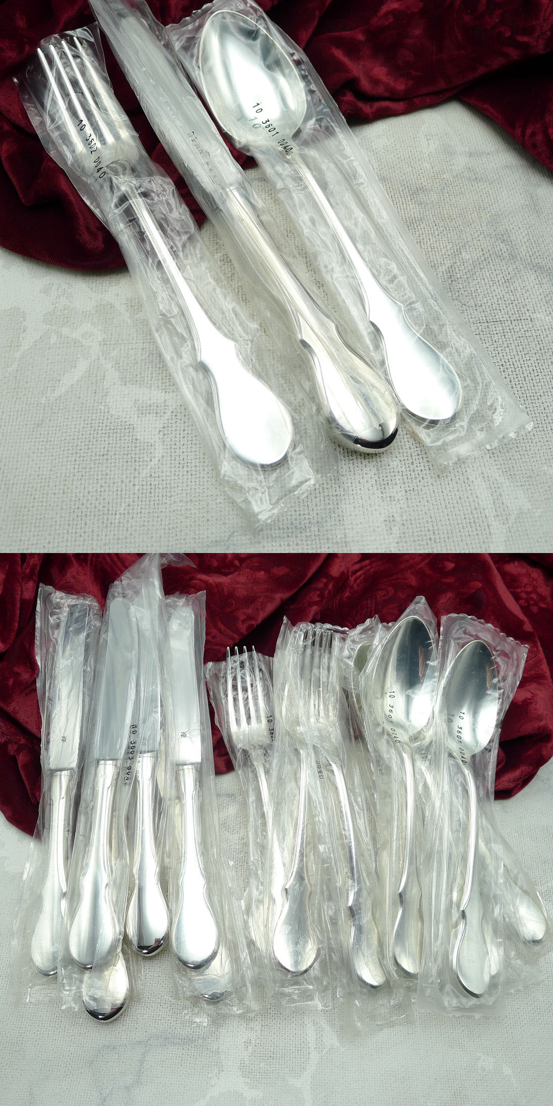 WMF Würzburger Facette Tafelbesteck 6 Personen 90 versilbert