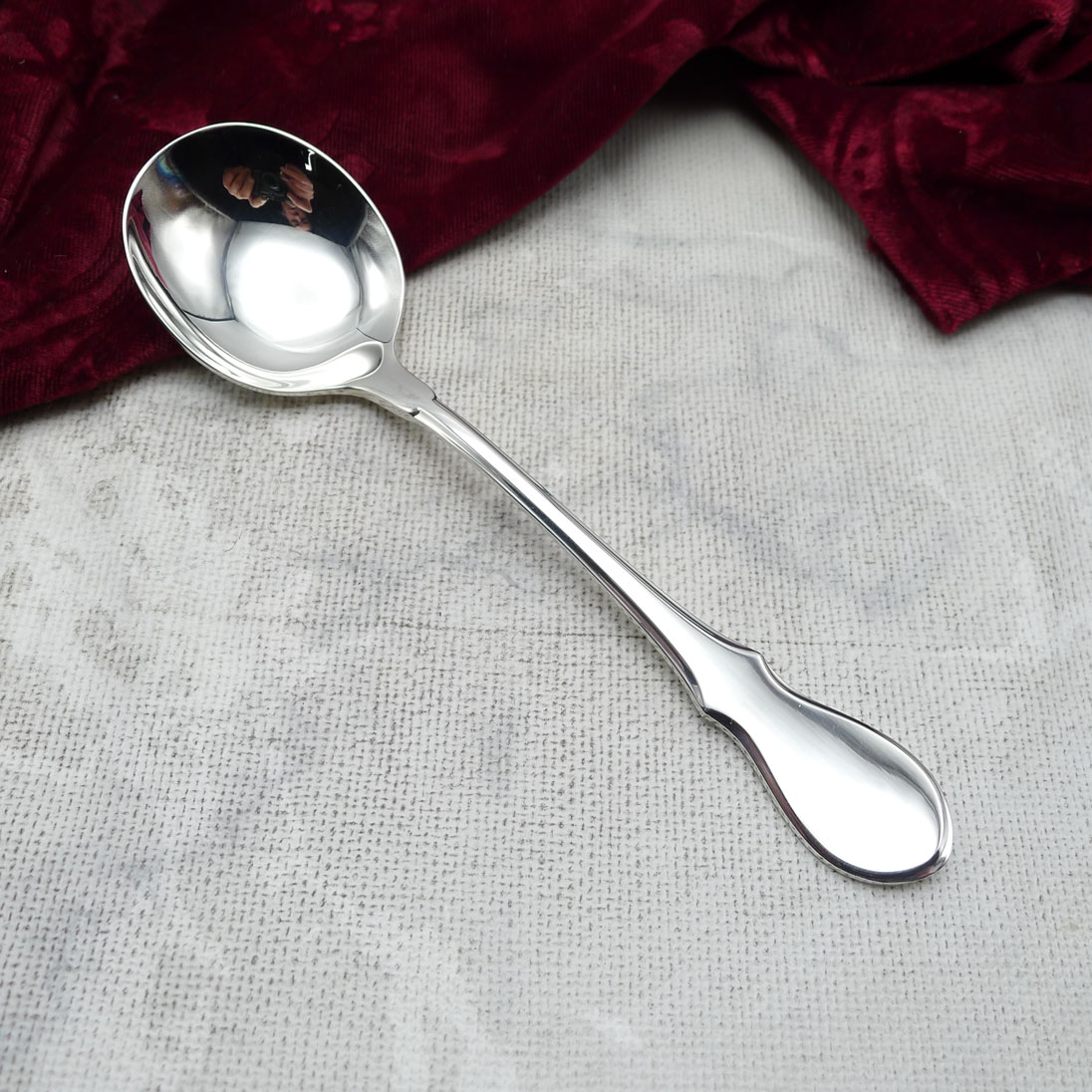 WMF Würzburger Facette Sahnelöffel 90 versilbert