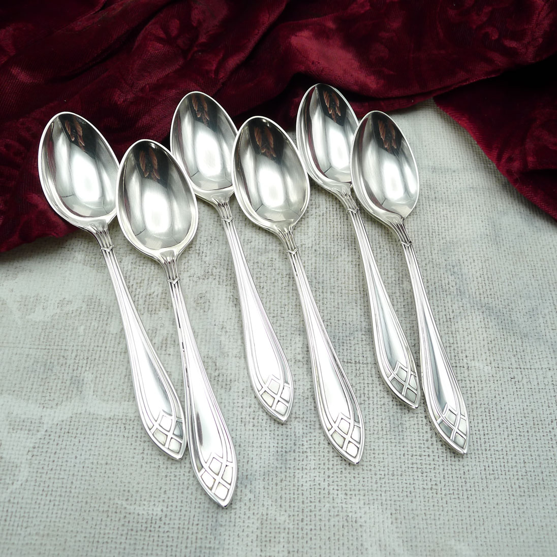 Robbe & Berking Arcade 6 Teelöffel 13cm 150 versilbert
