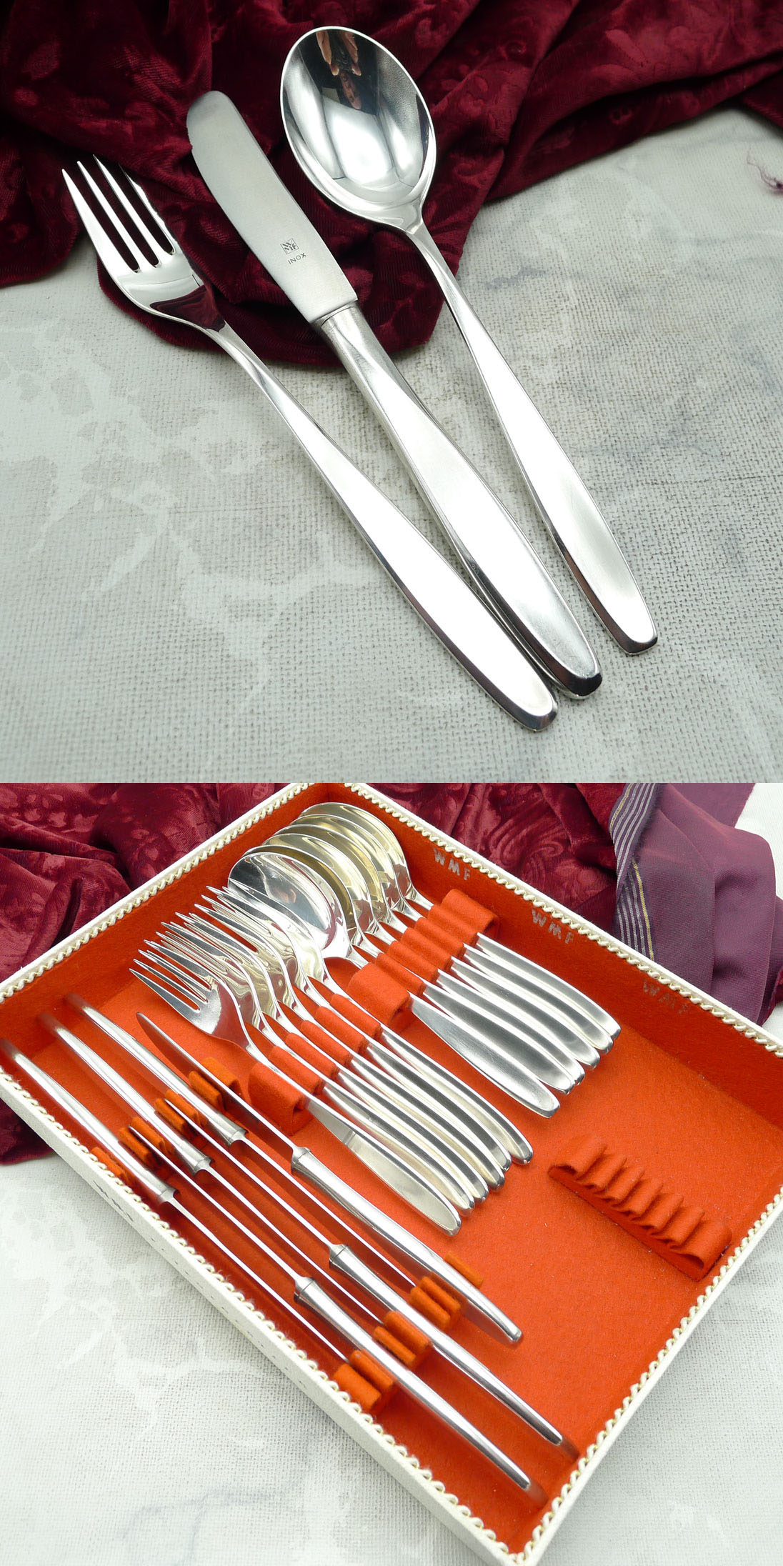 WMF Hamburg Tafelbesteck 6 Personen 90 versilbert