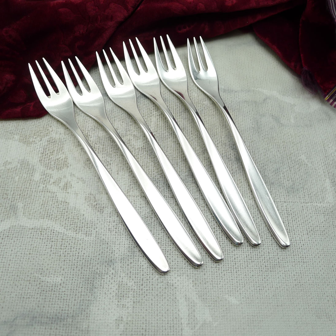 WMF Hamburg 6 Kuchengabeln 90 versilbert
