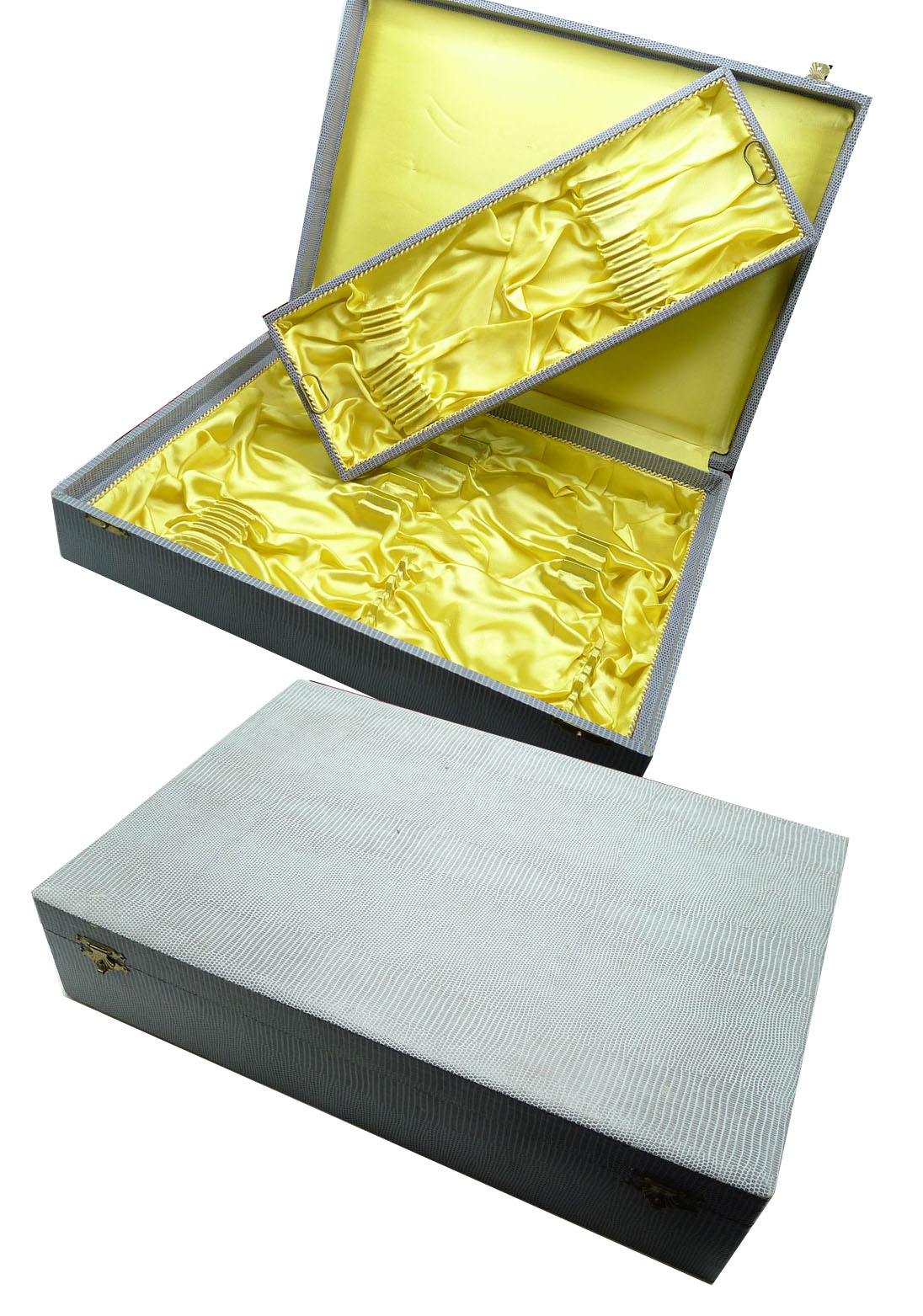 Besteckkasten leer 6 Personen 2 lagig