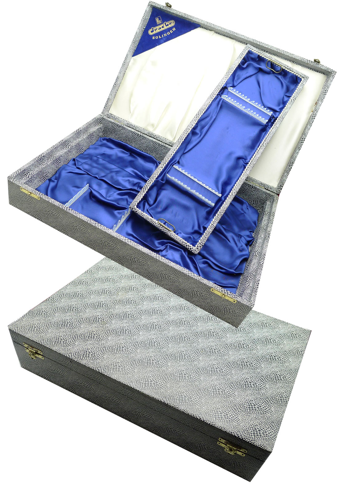 Besteckkasten leer 6 Personen 2 lagig