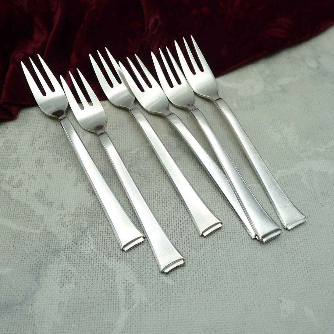 WMF 2500 Art Deco 6 Kuchengabeln 90 versilbert