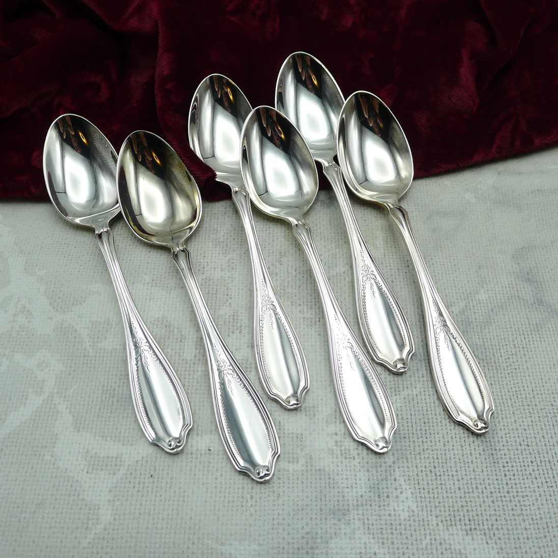 WMF Englische Rose 6 Kaffeelöffel 13,2cm 90 versilbert