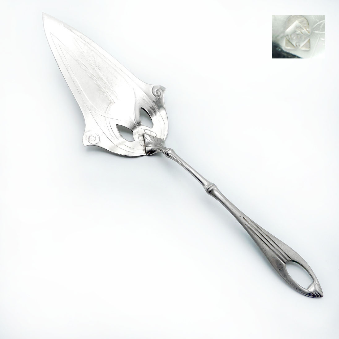 WMF Jugendstil XXL Tortenheber geometrisch versilbert