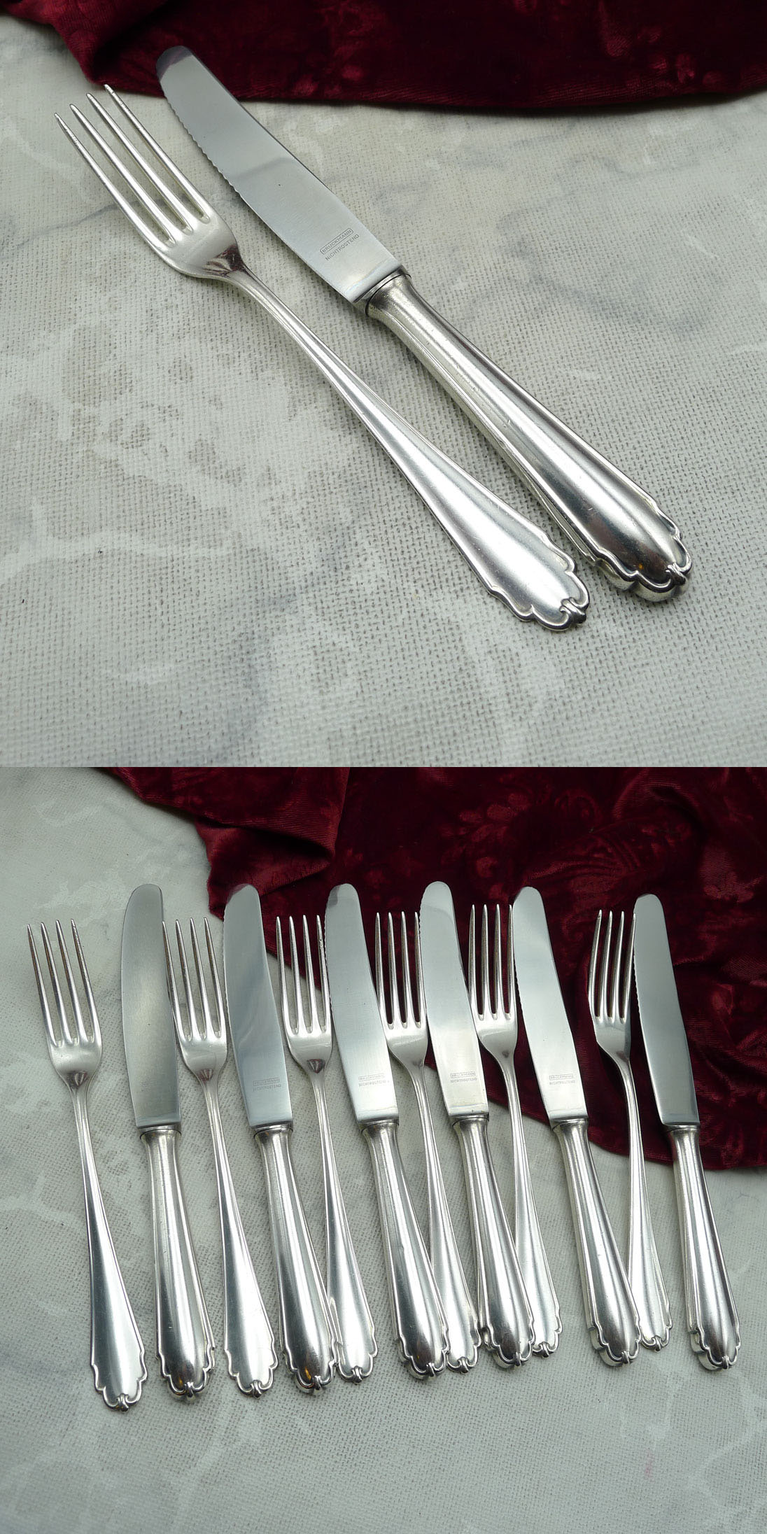 Bruckmann 690 Lieselotte Dessertbesteck 6 Personen 90 versilbert