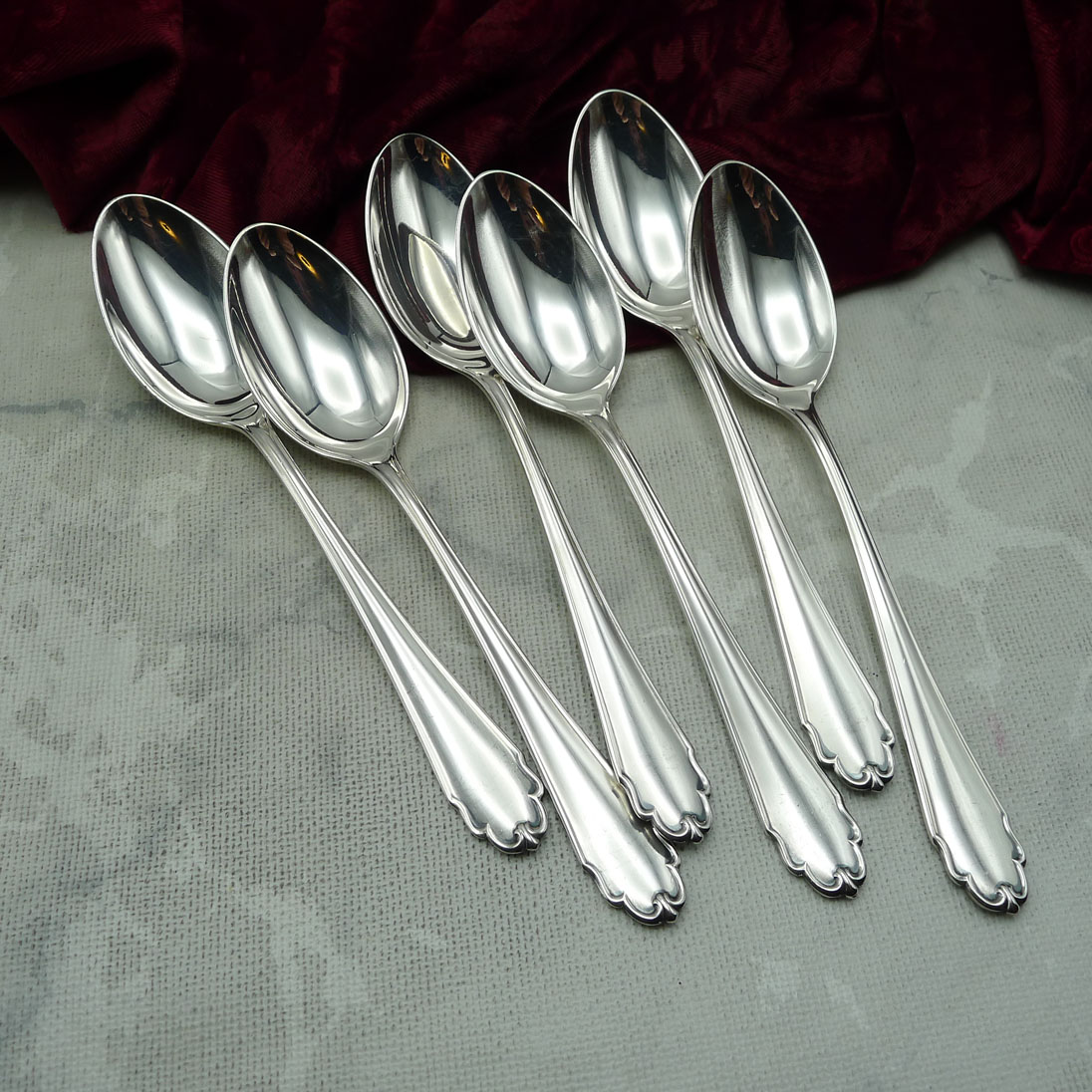 Bruckmann 690 Lieselotte 6 Dessertlöffel 18,1cm 90 versilbert