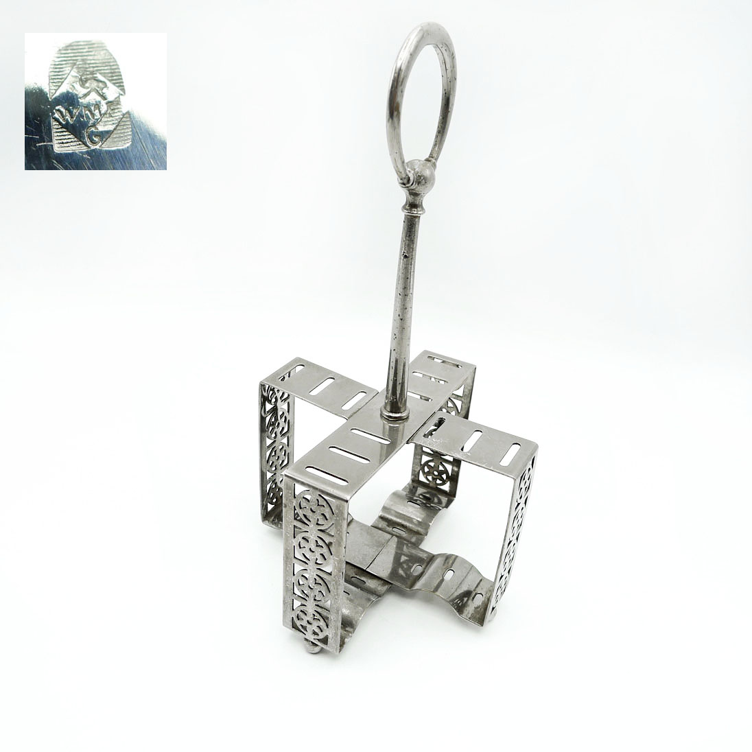 WMF Obstmesserständer, Alpacca, Jugendstil, um 1900