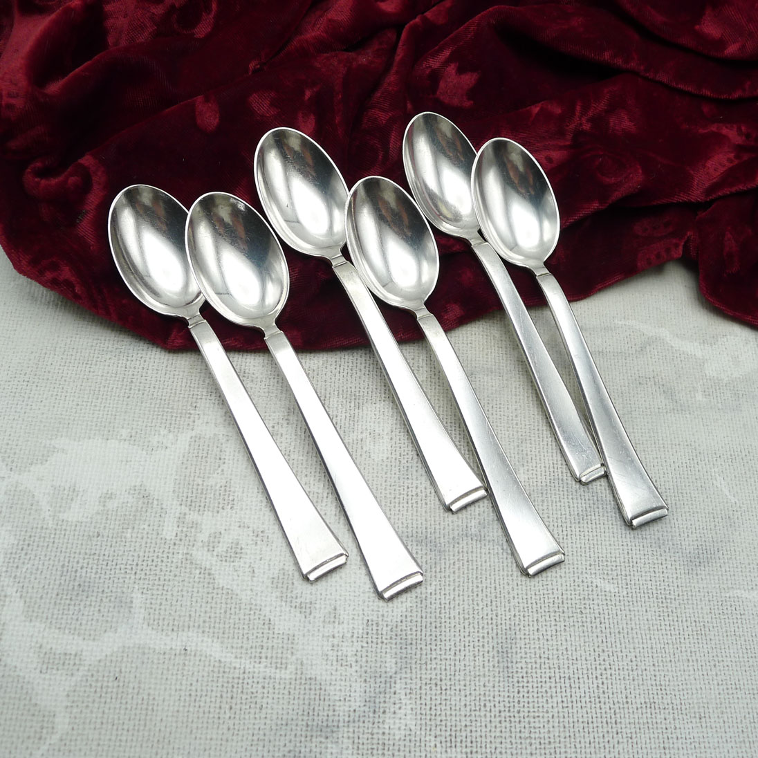 WMF 2500 Art Deco 6 Kaffeelöffel 90 versilbert