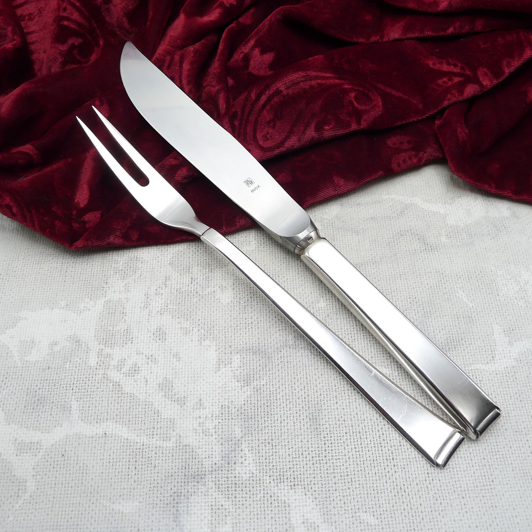WMF 2500 Art Deco Tranchierbesteck 90 versilbert