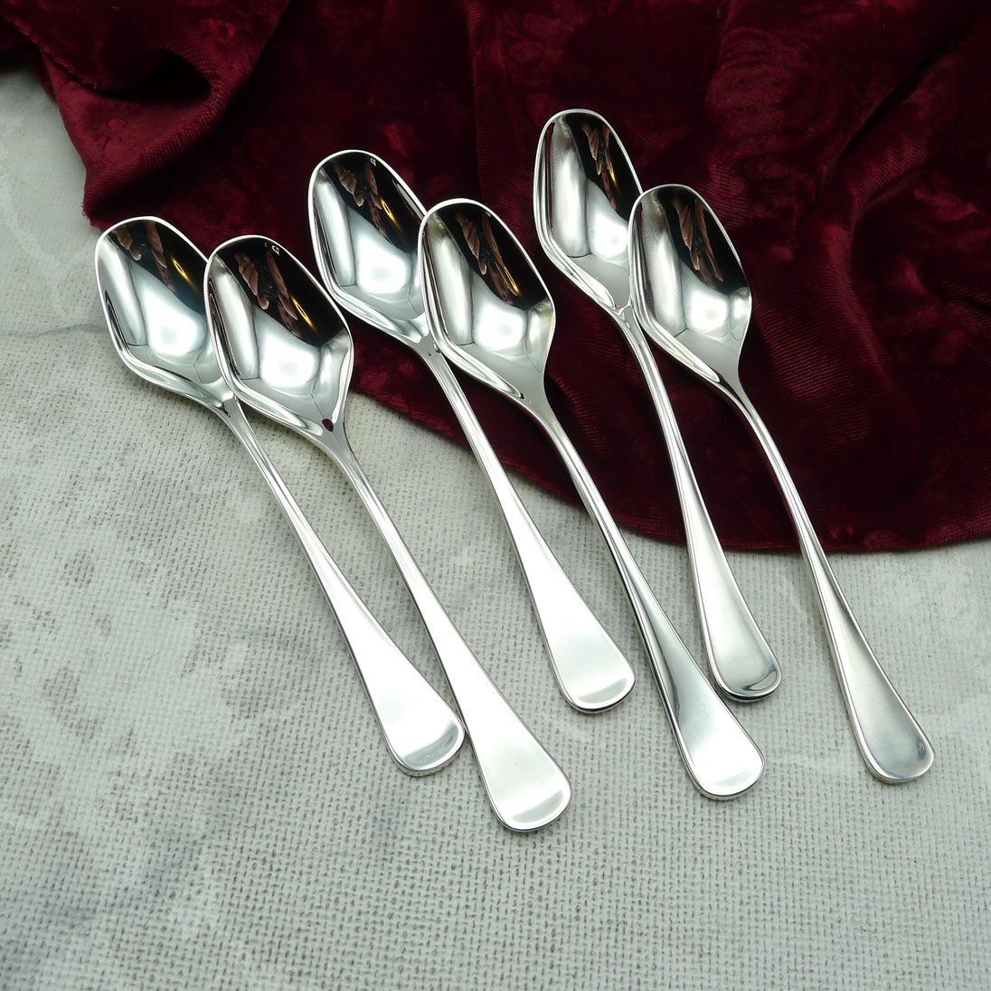 Robbe & Berking 35 Scandia 6 Kaffeelöffel 150 versilbert