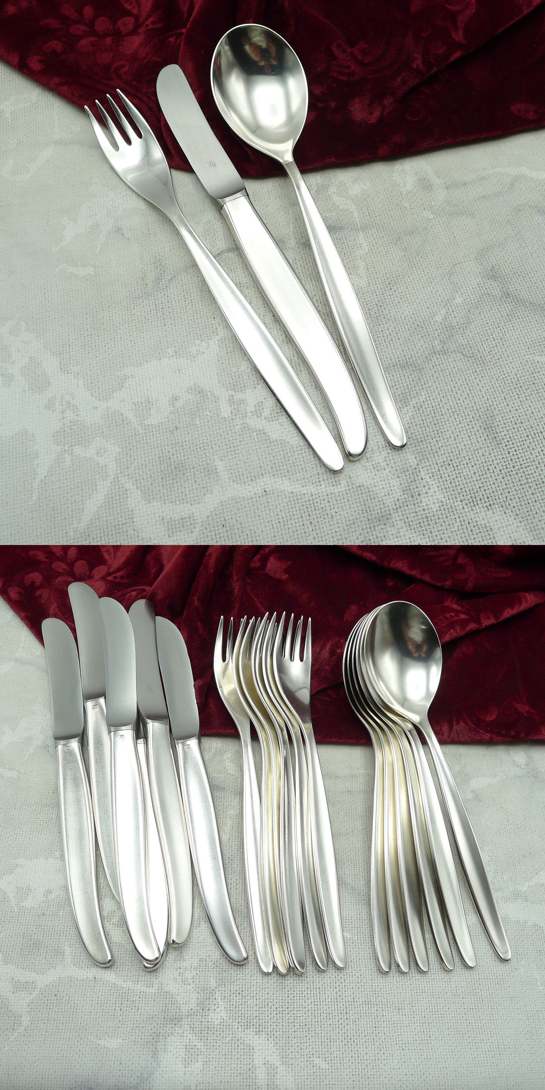 WMF Stockholm Tafelbesteck 6 Personen 90 versilbert