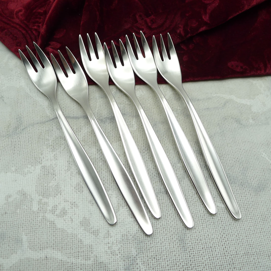 WMF Stockholm 6 Kuchengabeln 90 versilbert
