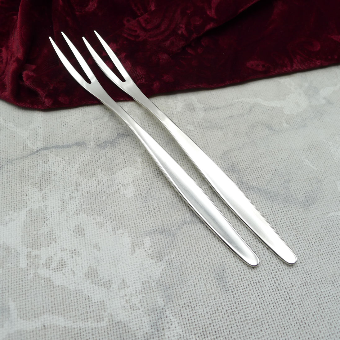WMF Stockholm 2 Fleischgabeln 90 versilbert