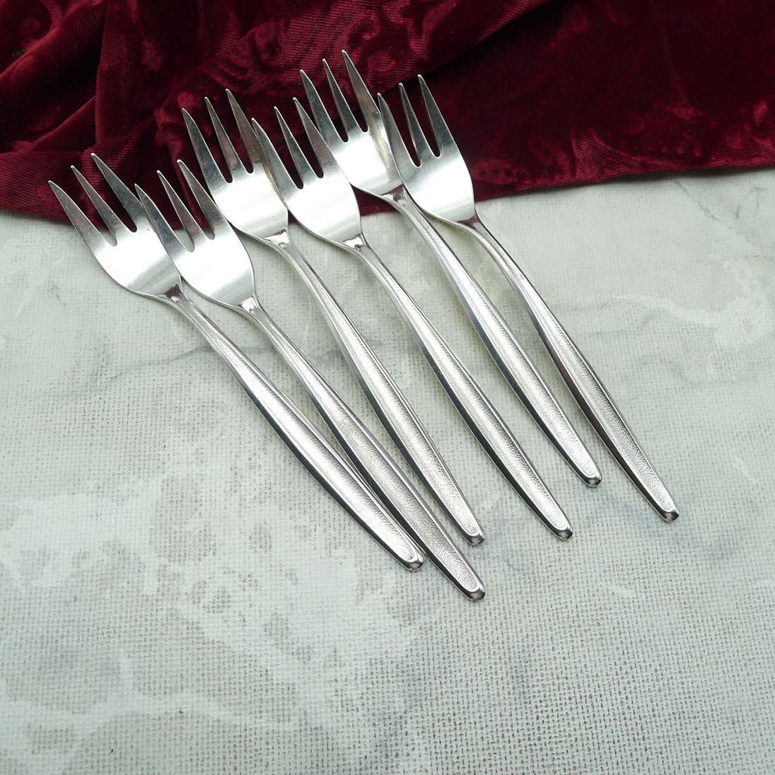 BSF 108 Rhapsody 6 Kuchengabeln 90 versilbert