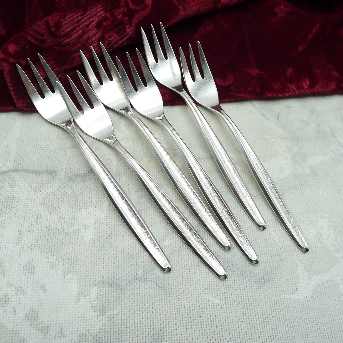 BSF 108 Rhapsody 6 Kuchengabeln 90 versilbert