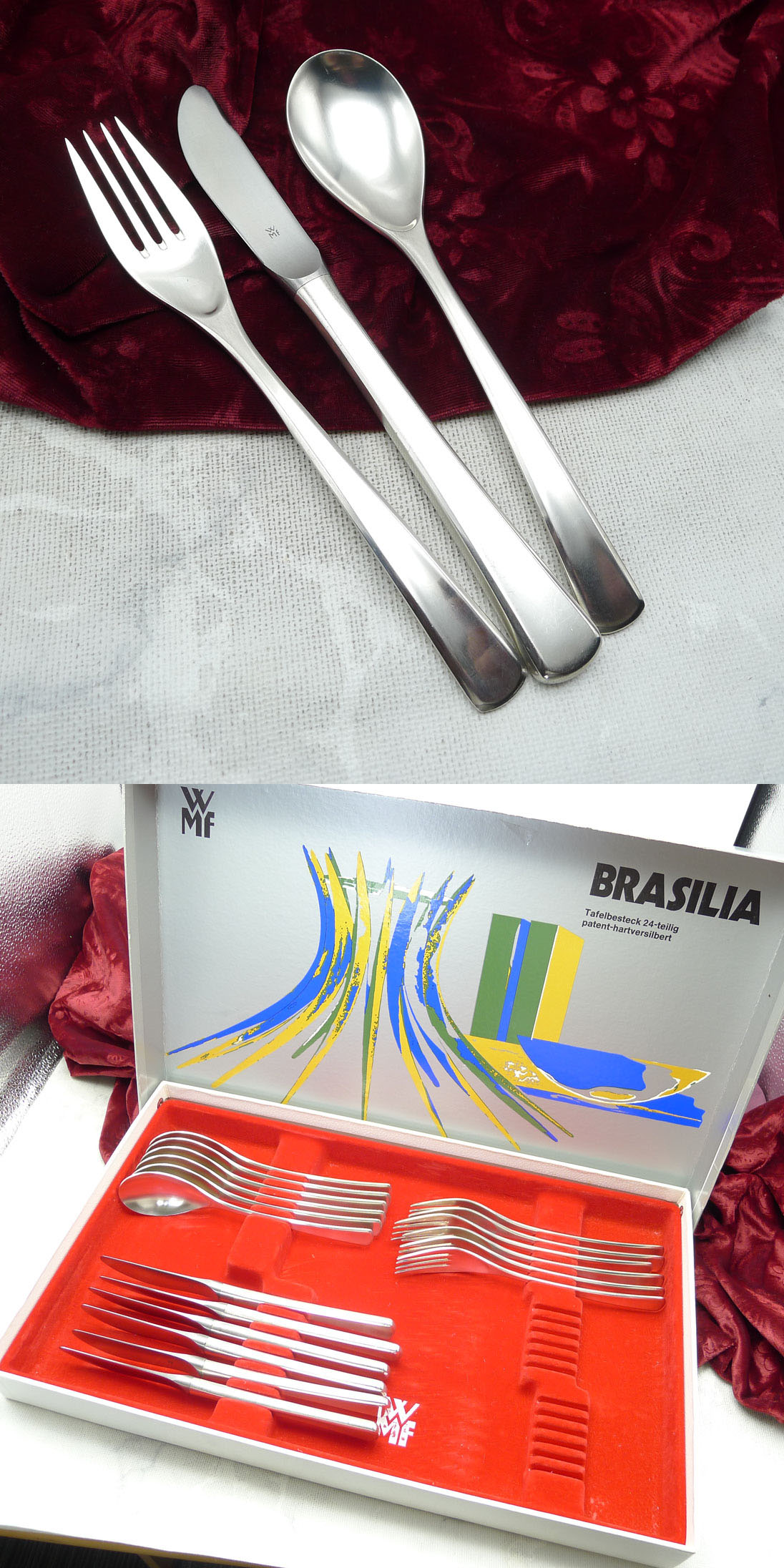WMF Brasilia Tafelbesteck 6 Personen 90 versilbert