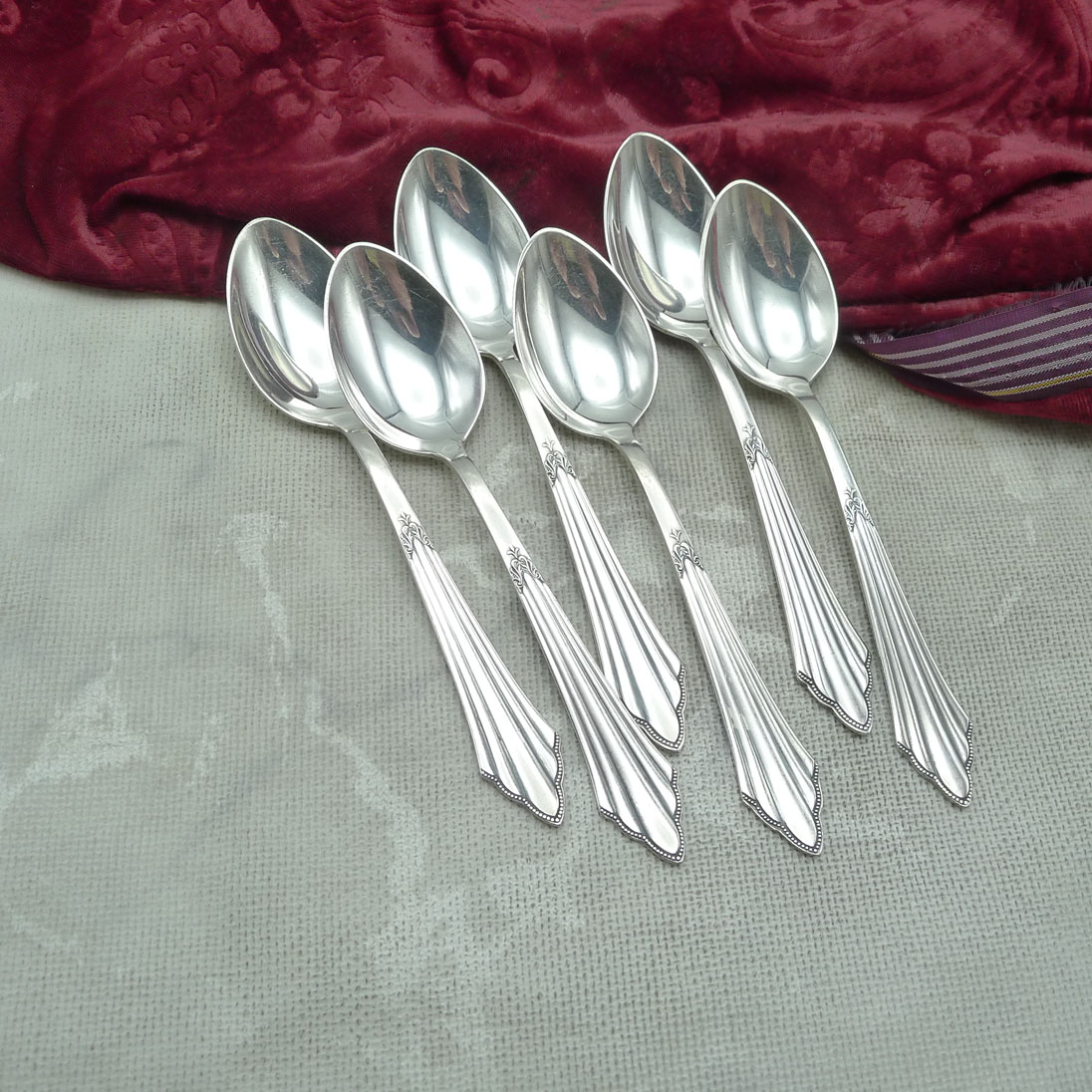 WMF 900 Fächer 6 Kaffeelöffel 90 versilbert