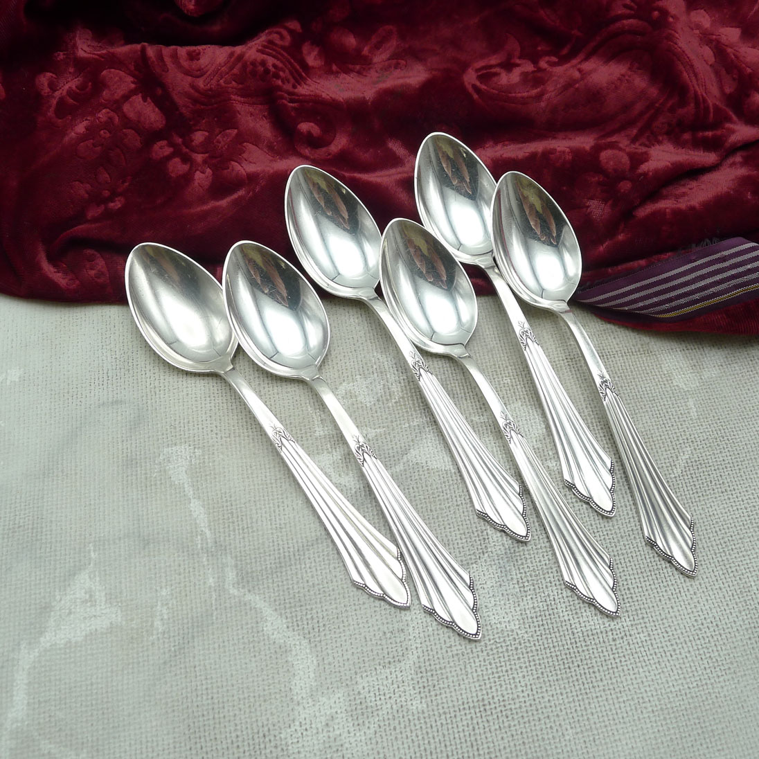 WMF 900 Fächer 6 Kaffeelöffel 90 versilbert