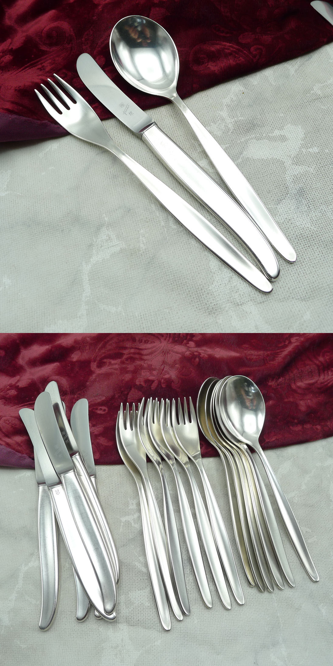 WMF Stockholm Tafelbesteck 6 Personen 90 versilbert